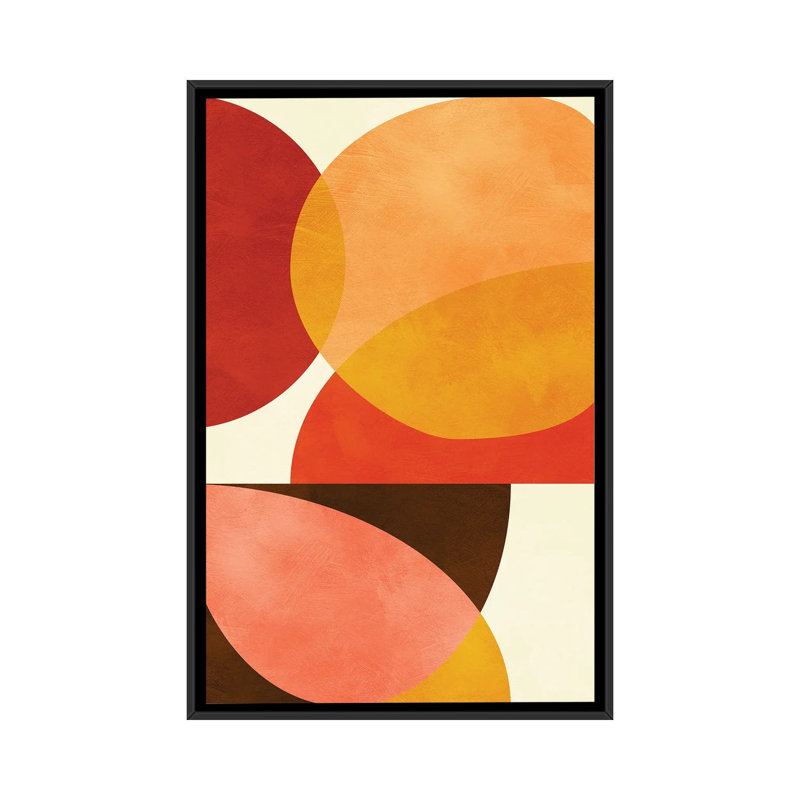 «Mid Century Modern I» par Ana Rut Bré - impression d'art graphique, Aucun mat, Toile avec cadre noir