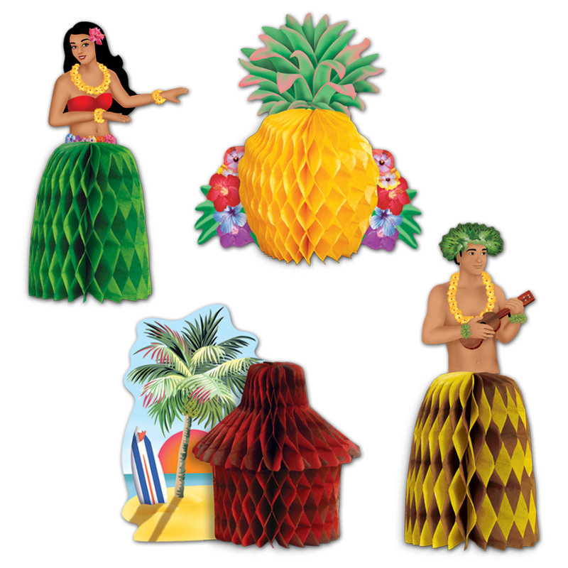 Figurine 4 pièces luau