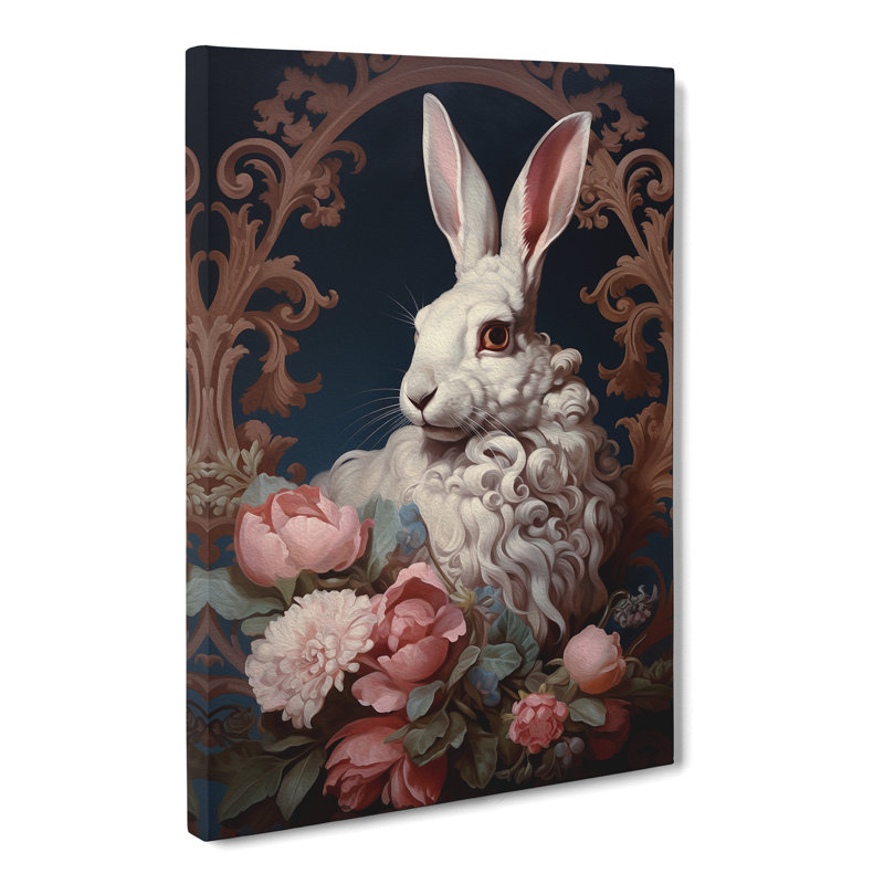 Hare Rococo - Wrapped Canvas, 60cm H x 40cm W x 3cm D