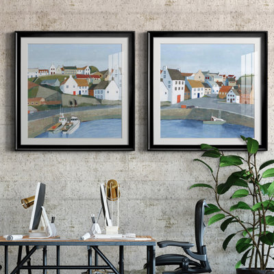 " Old Coast Town I " 2 - Pieces