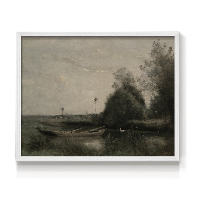 Paysages rétro-CD XXXV-impression encadrée - réaménageable, H 16 po x l 20 po, Blanc