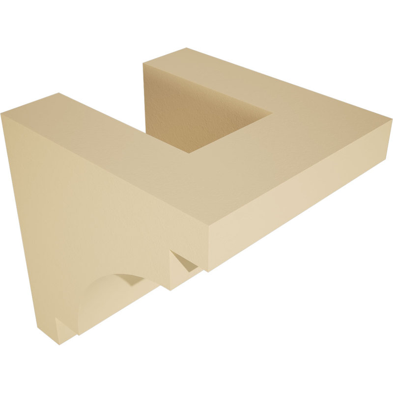 Corbeau d'uréthane méditerranéen Signature, brun clair apprêté, 6 po x 5,5 po x 6 po