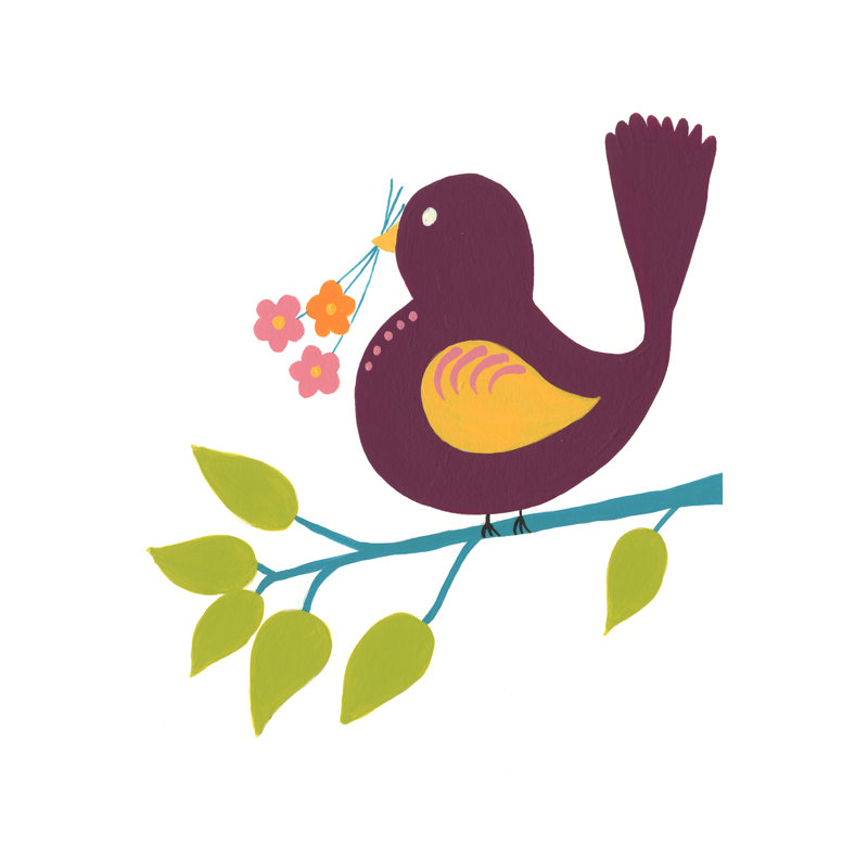 Oiseau mignon IV, H 48 po x l 32 po x P 1,25 po