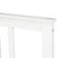 Lit plateforme double en bois de pin blanc avec tête de lit de 42 po de hauteur, lit 26 po et 10 lattes, lattes massives à panneaux, pieds centraux, sommeil confortable
