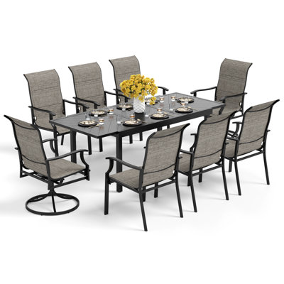 Syion 8 - Person Patio Dining Set with Rectangular Table
