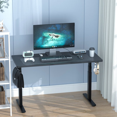 Electric Stand Up Desk Frame, Dual Motor Adjustable Standing Adjustable Base, 3 Stage for Home and Office 