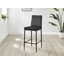Kenesaw Luxury Breakfast Bar Stool in Quilted Design Velvet Black Leg - Modern Chic Kitchen-753626298