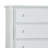Toli Tall Dresser Chest, 5 Drawers W Round Knobs, White Solid Hardwood