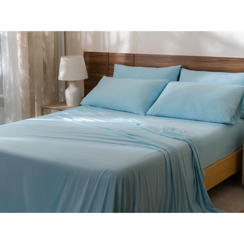 REST® Evercool® Breathable Luxury Bedding Flat Sheet For Hot Sleeper And Night Sweats, Bed Sheet With Woven Ionic+ Self Cleaning Silver Yarn For Sensitive Skin