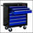 7 DRAWERS MULTIFUNCTIONAL TOOL CART WITH WHEELS-BLACK+BLUE