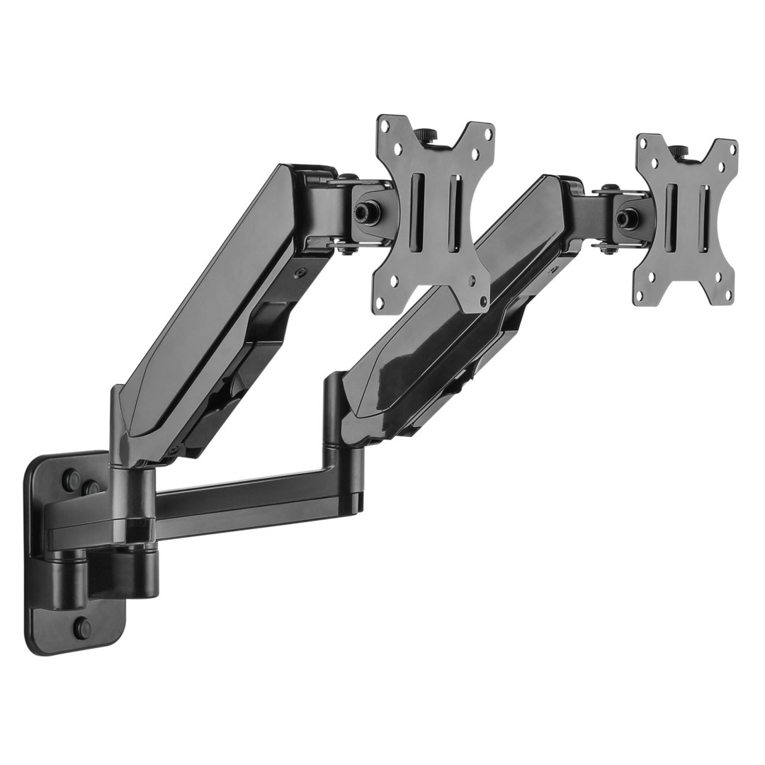 Mount-It Dual Monitor Wall Mount | Fits 75x75mm and 100x100mm VESA patterns and 17" to 32" Screens Mount-it