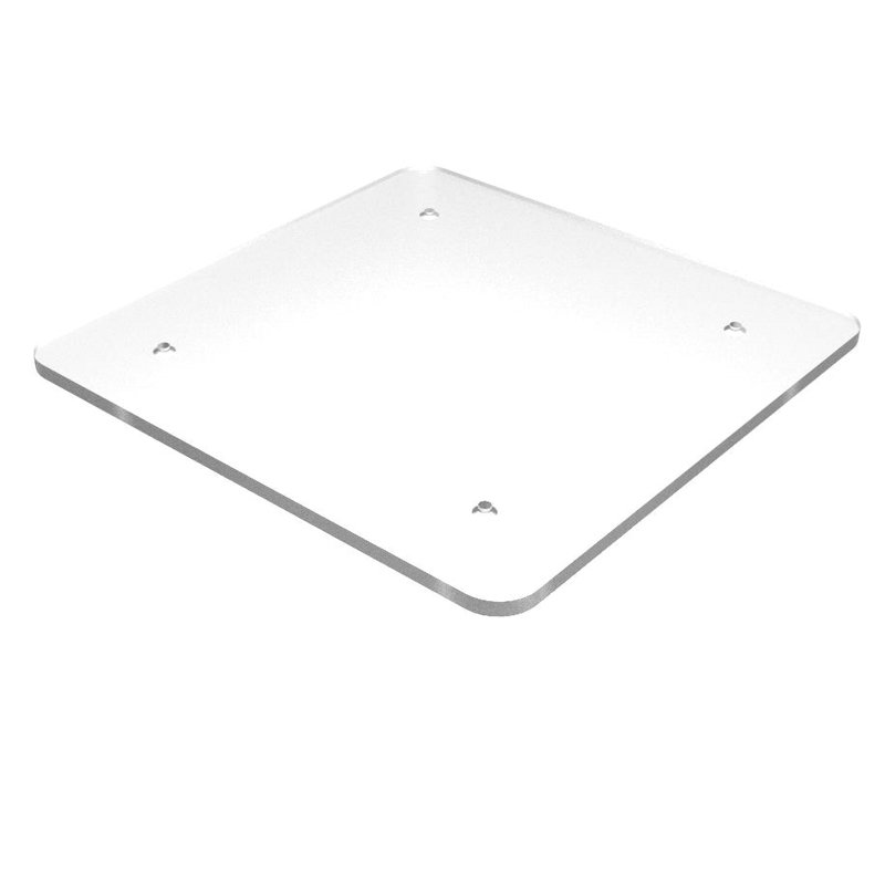 5mm Thick Clear Acrylic Plexiglass Sheet 6" x 6" Square Pre-drilled with 4 Countersink