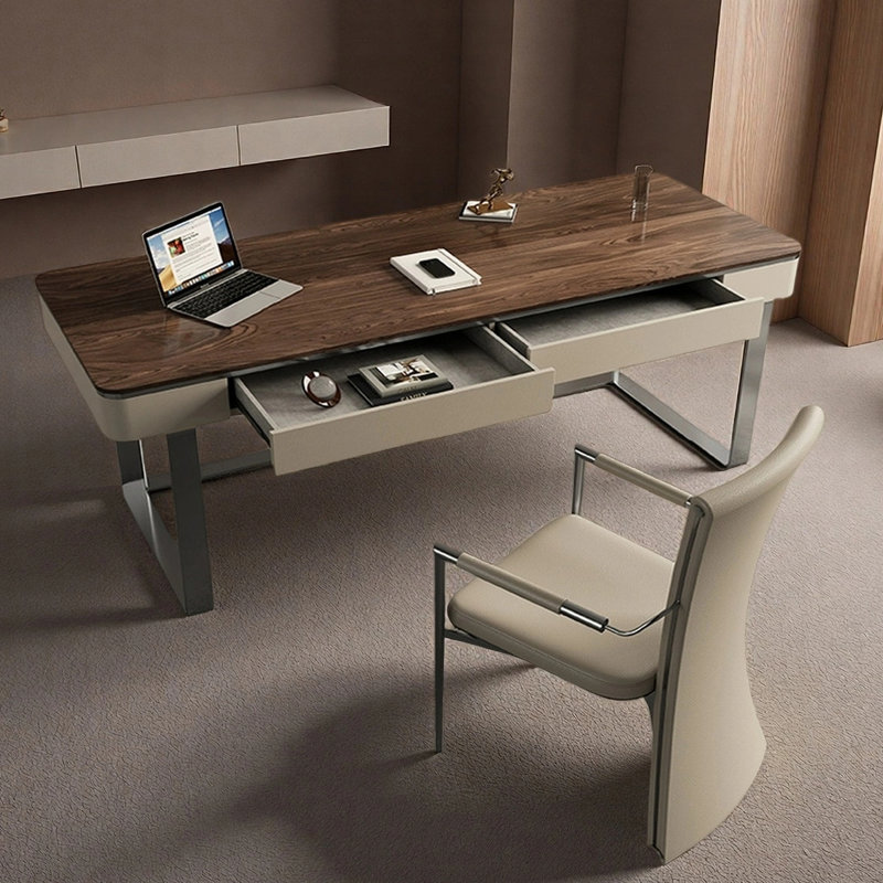 Bureau simple et élégant, H 29,53 po x l 78,74 po x P 27,56 po