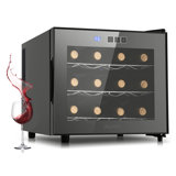 12 Bottle Wine Cooler, Small Freestanding Wine Fridge With Dual-Chip Cooling, Digital Touch Control, Removable Shelf, Ideal For Home, Bar, Office Use