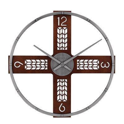 Flagstaff Lighted Wood and Metal Wall Clock, C4335