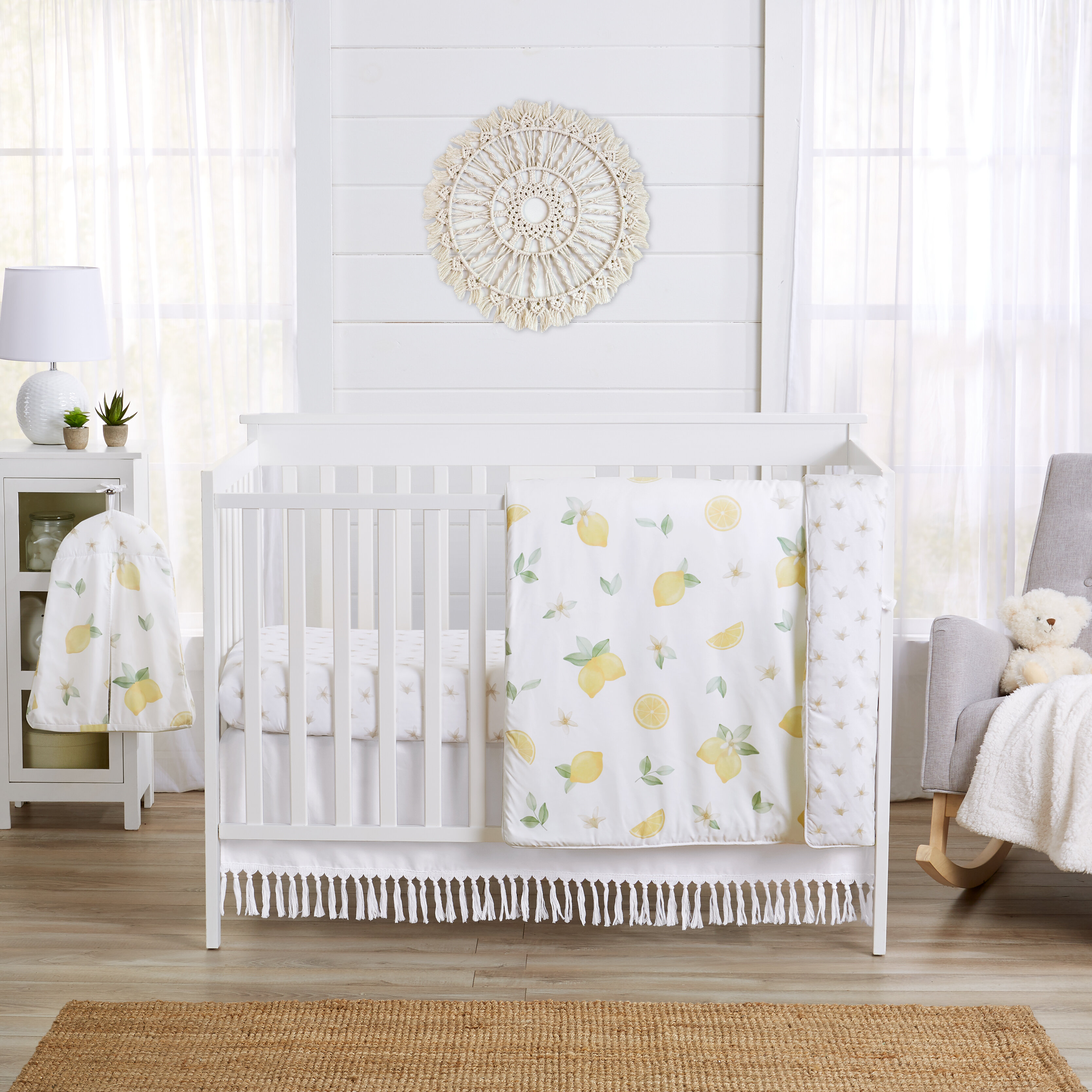 Sweet Jojo Designs Lemon Floral Piece Crib Bedding Set By Sweet Jojo  Designs Wayfair