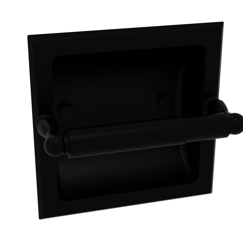 Porte-papier hygiénique encastré Regal, Noir mat