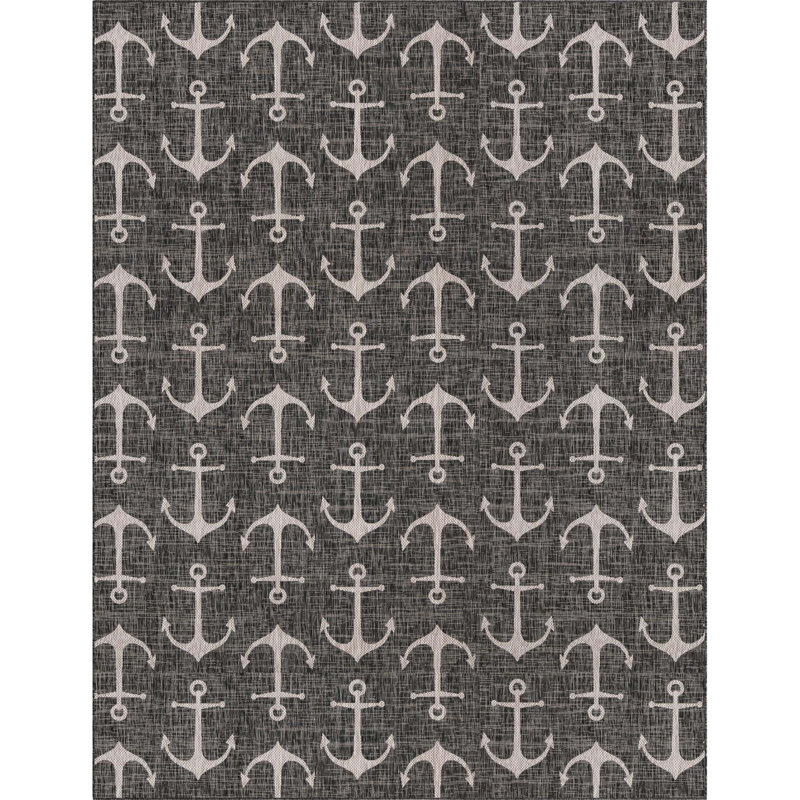 Tapis gris anthracite intérieur / extérieur Glidden, Rectangle 10 pi x 13 pi