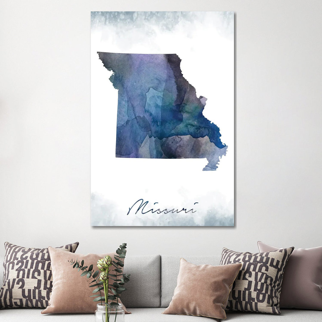 Missouri State Bluish by WallDecorAddict - Wrapped Canvas Gallery-Wrapped Canvas Giclée