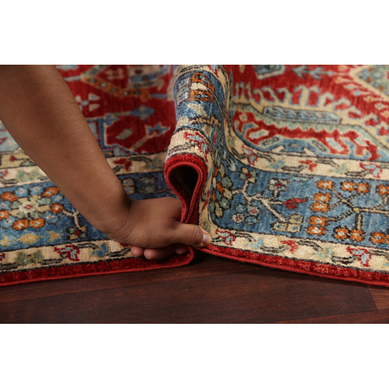 Tapis en laine à teinture végétale Ziegler noué à la main 4 x 6