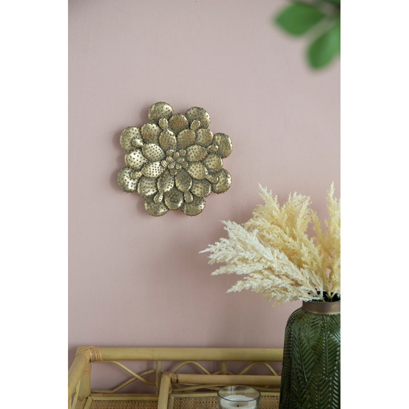 Plaque murale succulente D10x1,6 po