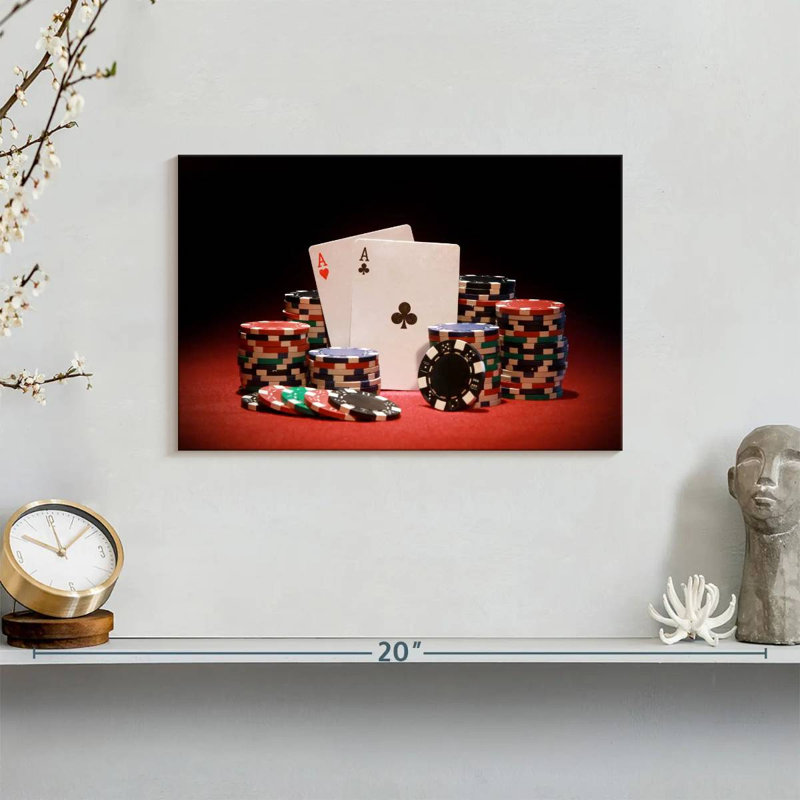 " Poker Game Canvas Print ", 8" H x 12" W x 1" D