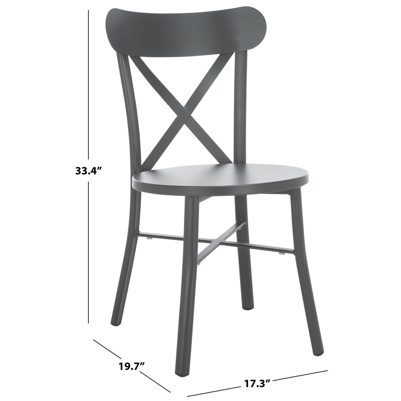 Core Cross Back Chair Set Of 2, Gray