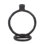 Single Circle Aluminum Candlestick in Black