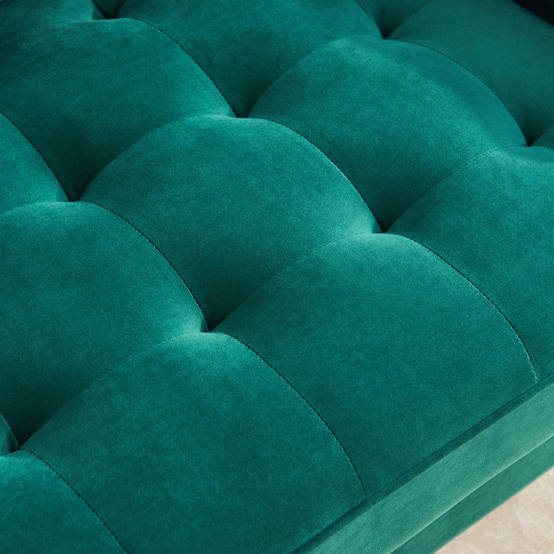Canapé en velours Mid Century, Velours vert