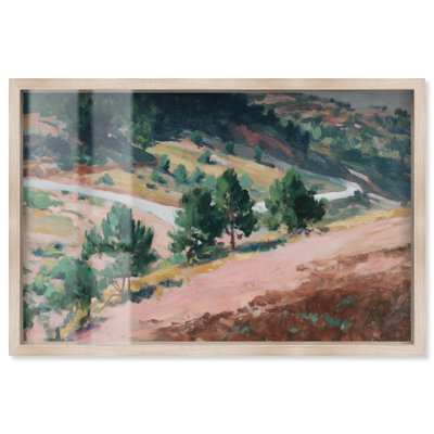 Décoration murale rustique «Ochre Hills I» par Art Remedy, cadre blond, 31 x 21