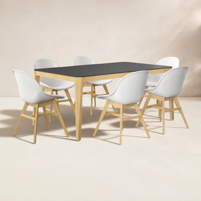 Giga 67" Eucalyptus Patio Dining Set