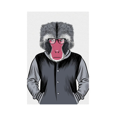 Ape School by Alberto Perez - Wrapped Canvas Painting