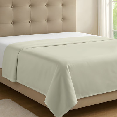 100% Organic Viscose From Bamboo Flat Sheet Only, 300 Thread Count, Extra Wide, Cooling & Breathable, Double Stitching, Bedding Sheet - Gift-Ready Packaging (Soft Sage)