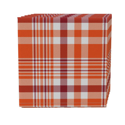 Cotton Twill Plaid Square Napkin