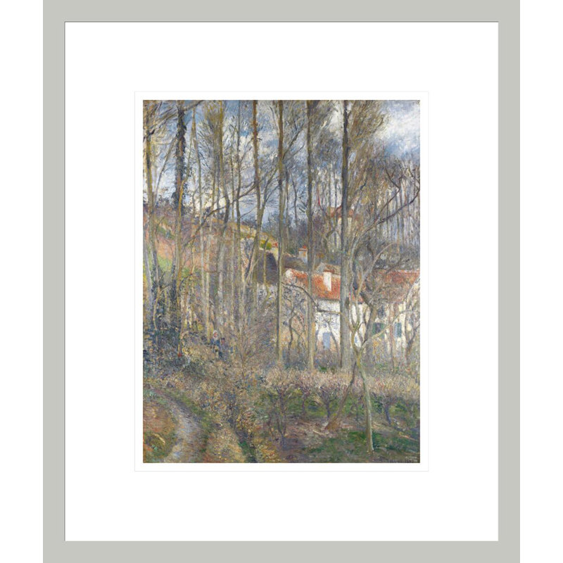 Pontoise - La Cité des Boeufs et l'Ermitage par Camille Pissarro - Impression Giclée encadrée, 16.24" H x 13.75" W