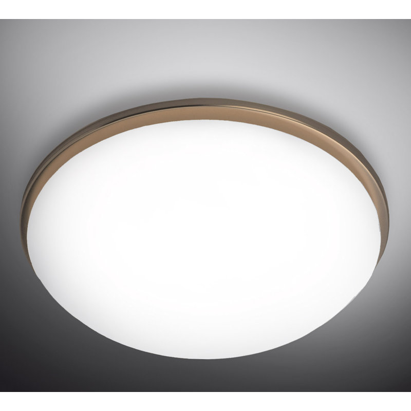 Mixon Glass Flush Mount, Antique Brass