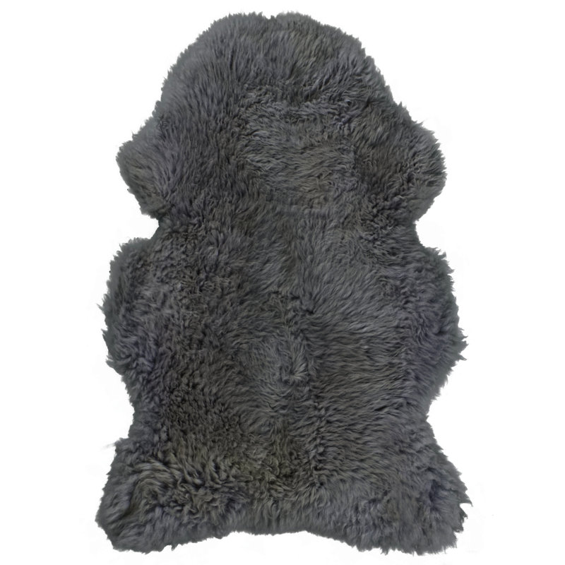 Alexxes Solid Colour Sheepskin Hand Woven 55cm X 95cm Area Rug