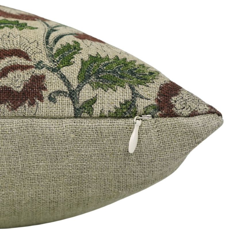 Housse de coussin intérieur / extérieur Floral Linen, H 20 po x l 20 po, Carré
