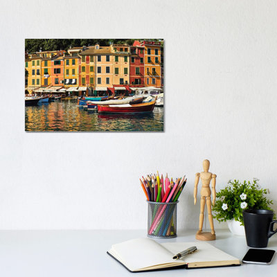 Portofino Harbor Scene, Liguria, Italy by George Oze - Wrapped Canvas Print