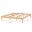 Base de lit plateforme en bois de bambou sec massif avec support en lattes de bois-465872488