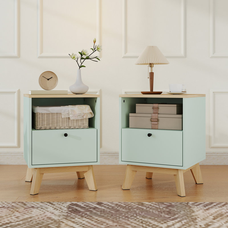 40cm W Manufactured Wood Bedside Table
