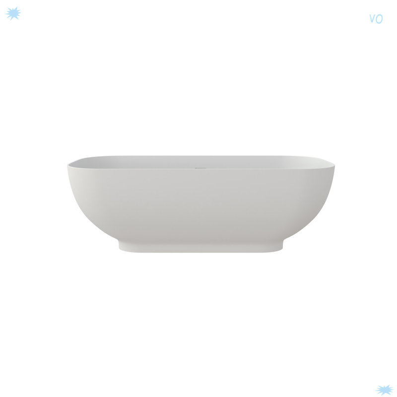 65" Solid Surface Soaking Bathtub
