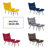 Cellan Accent Chair With Ottoman, Velvet Modern Tufted Wingback Club Chair-39567220