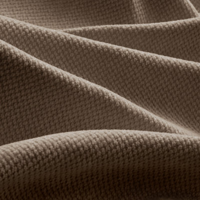 Canapé modulable deux places en chenille plissée avec siège ergonomique en mousse, accoudoirs incurvés et 2 coussins décoratifs