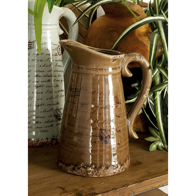 Farrar Ceramic 2 - Piece Pitcher Set, 10" H x 7" W x 6" D