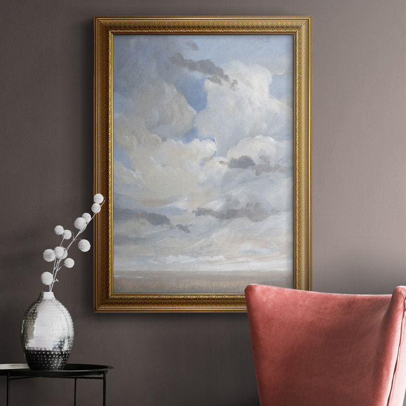 Bleu ciel I, toile encadrée de qualité supérieure - prête à être accrochée, L 16 po x H 20 po