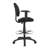 Jea Drafting Stool Chair, Adjustable Arms, Black Tweed, Round Footring-118318901