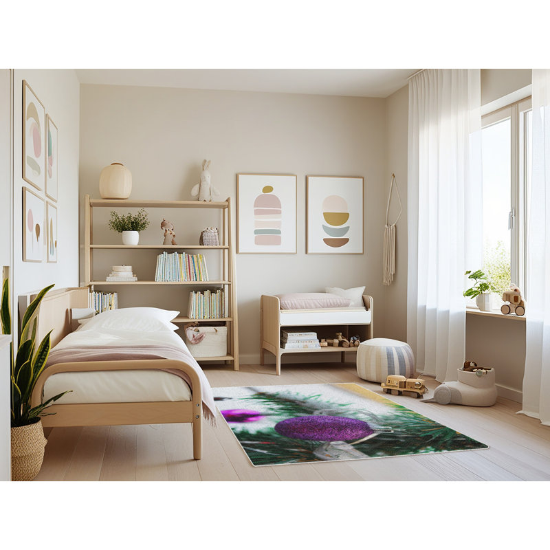 Tapis de zone mauve boule, Rectangle 3 pi x 5 pi