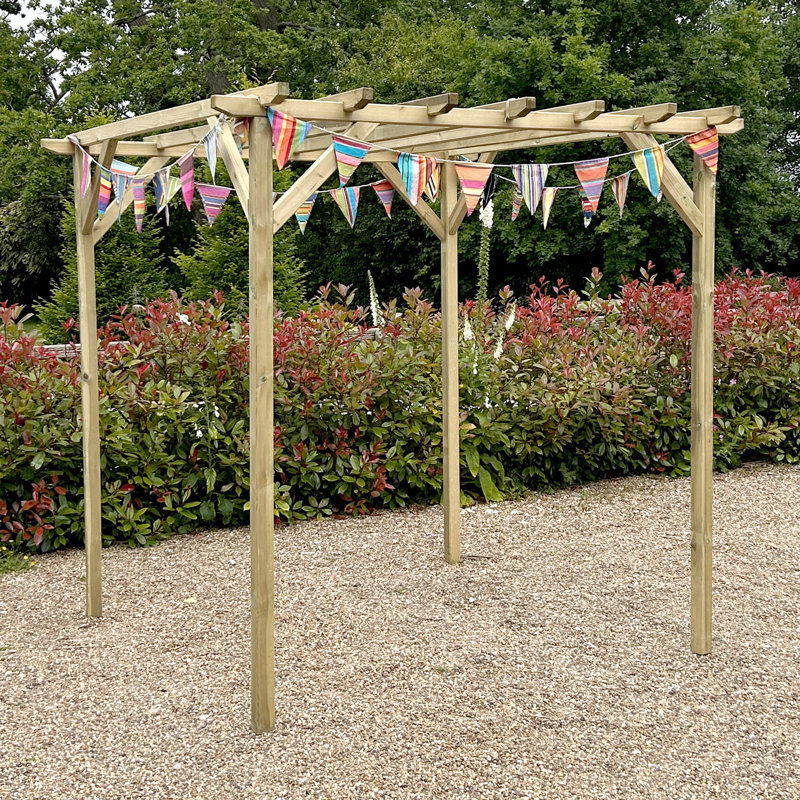 2.4m x 2.4m Solid Wood Pergola