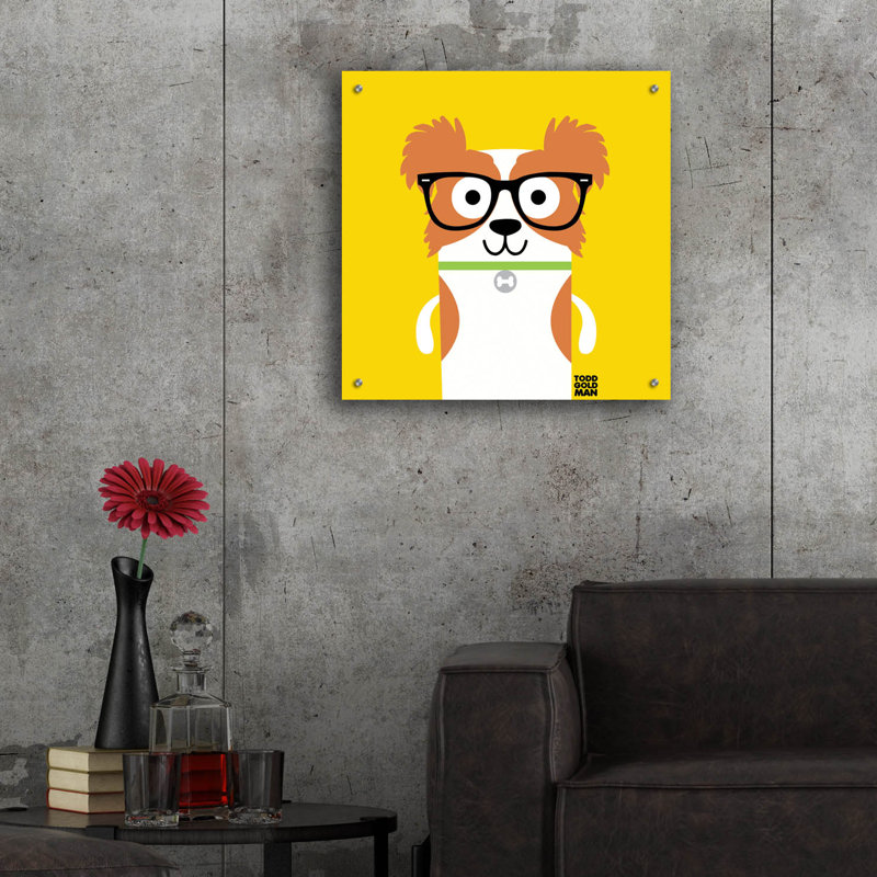 «Bow Wow Papillon» par Todd Art, H 24 po x l 24 po x P 0,2 po